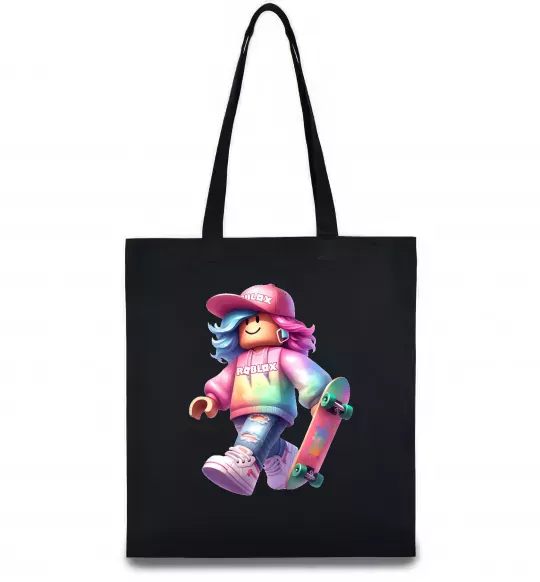 Эко-сумка Skate girl Черный фото