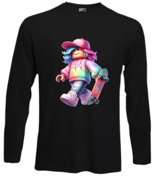 Лонгслів Skate girl Чорний фото