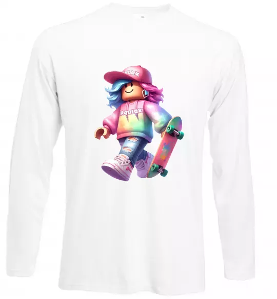 Лонгслів Skate girl Білий фото