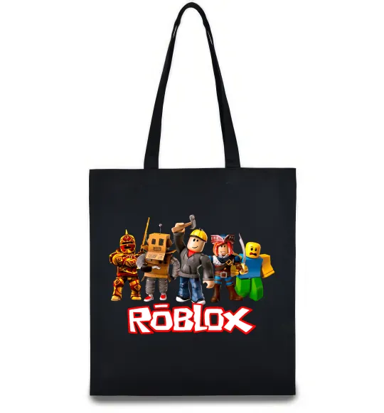 Эко-сумка Роблокс персонажі Черный фото