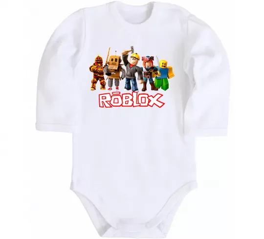 Дитячий бодік Роблокс персонажі Білий фото