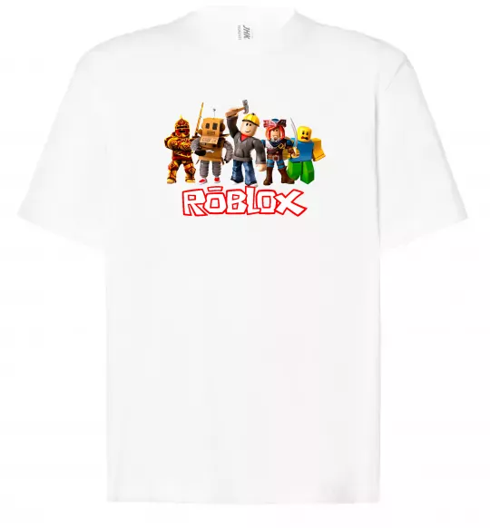Футболка Оверсайз Роблокс персонажі Белый фото