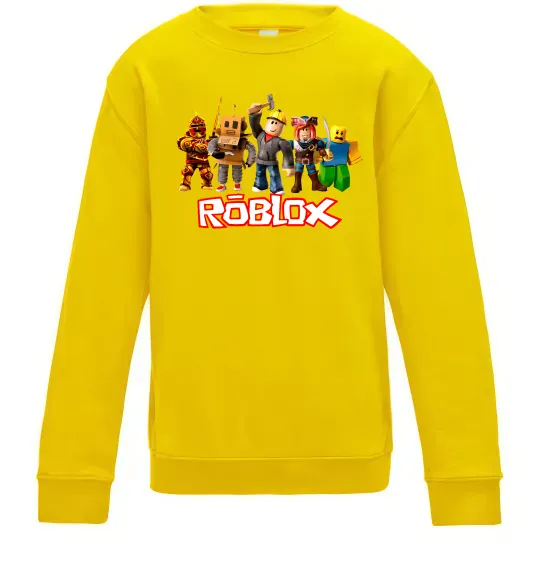 Детский Свитшот Роблокс персонажі Солнечно желтый фото