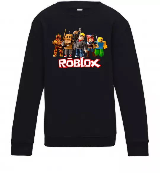 Детский Свитшот Роблокс персонажі Черный фото