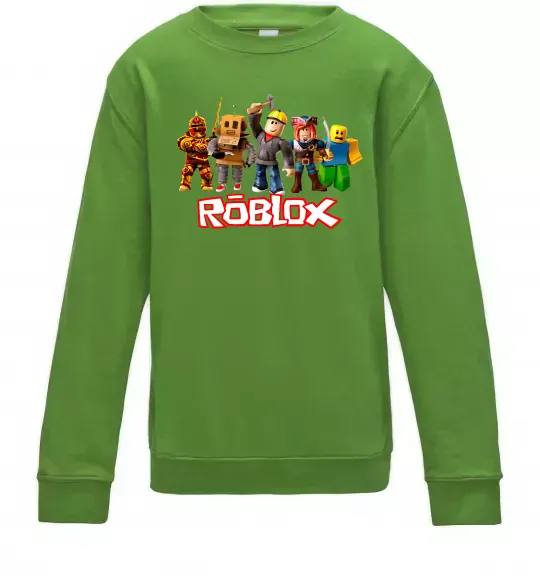 Детский Свитшот Роблокс персонажі Лаймовый фото