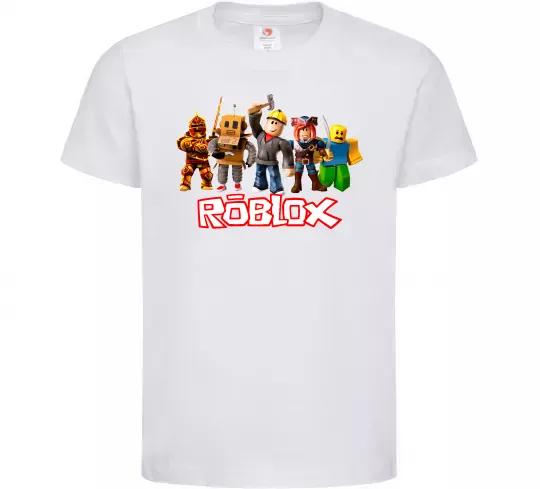 Детская футболка Роблокс персонажі Белый фото