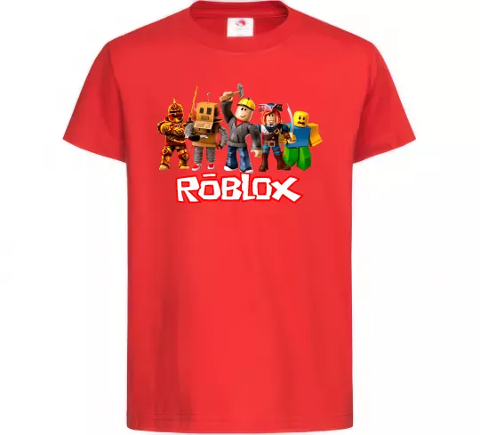Детская футболка Роблокс персонажі Красный фото