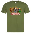Мужская футболка Роблокс персонажі Оливковый фото