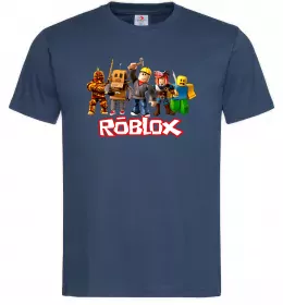 Мужская футболка Роблокс персонажі Темно-синий фото
