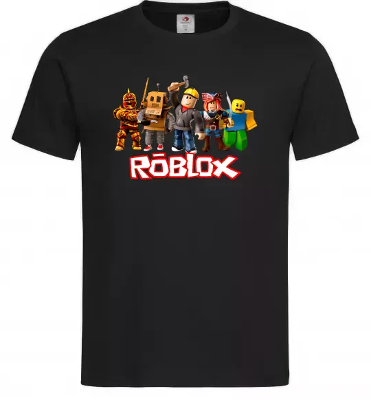Мужская футболка Роблокс персонажі Черный фото