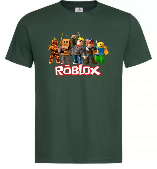 Мужская футболка Роблокс персонажі Темно-зеленый фото