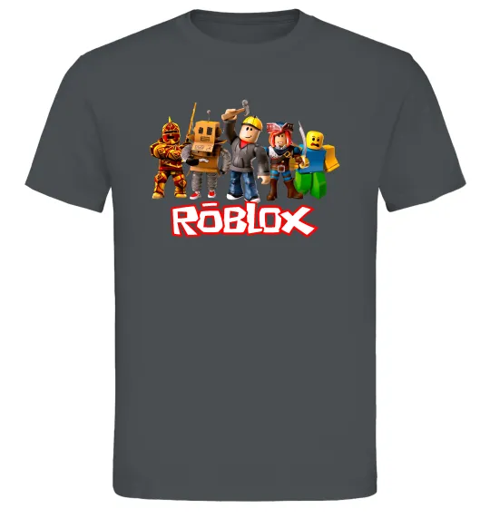 Мужская футболка Роблокс персонажі Графит фото