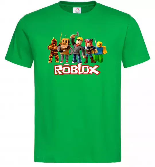 Мужская футболка Роблокс персонажі Зеленый фото