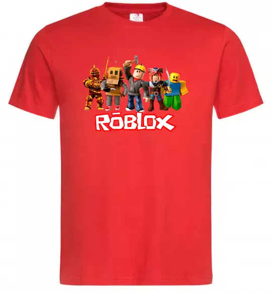 Мужская футболка Роблокс персонажі Красный фото