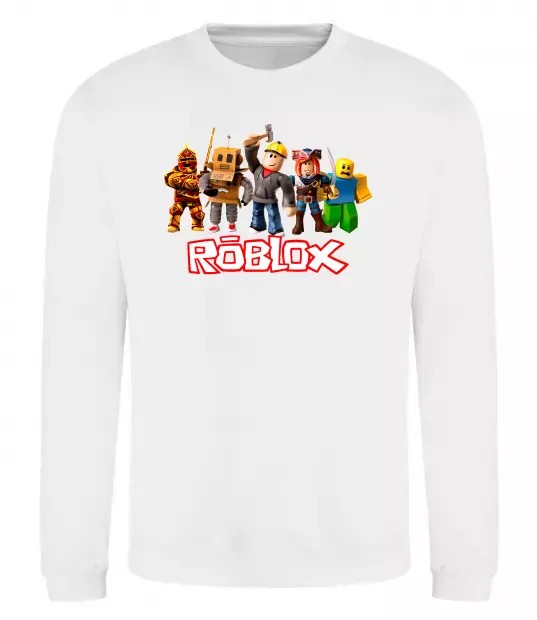 Світшот Роблокс персонажі Білий фото