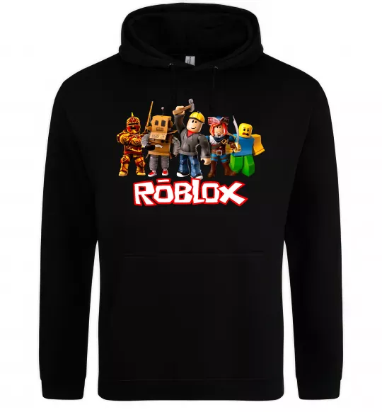 Мужская толстовка (худи) Роблокс персонажі Черный фото