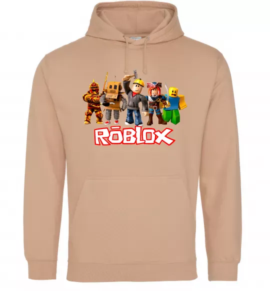 Мужская толстовка (худи) Роблокс персонажі Песочный фото