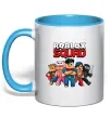 Чашка с цветной ручкой Roblox squad Голубой фото
