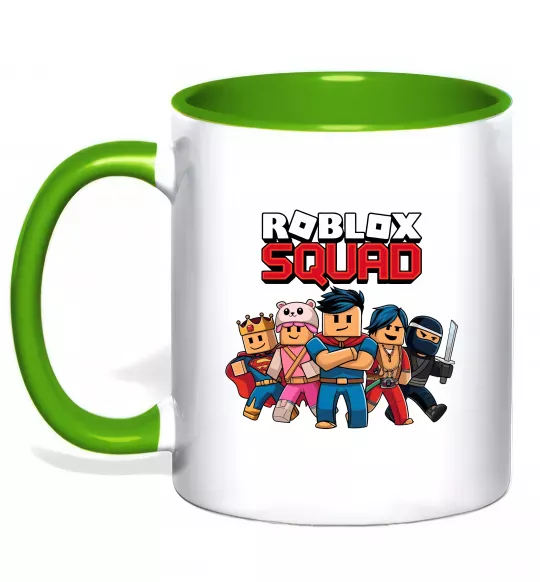 Чашка с цветной ручкой Roblox squad Зеленый фото