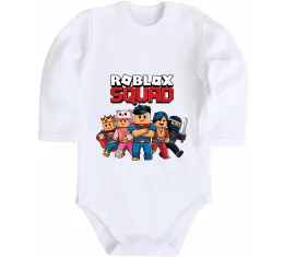 Детский боди Roblox squad Белый фото