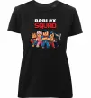 Жіноча преміум футболка Roblox squad Чорний фото