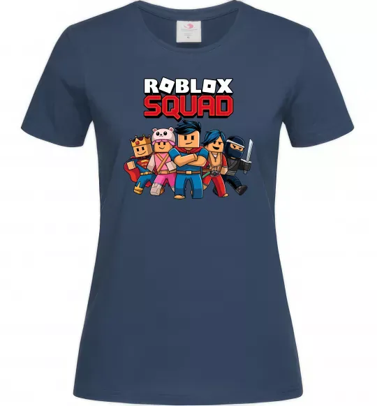 Жіноча футболка Roblox squad Темно-синій фото