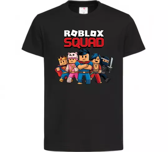 Дитяча футболка Roblox squad Чорний фото