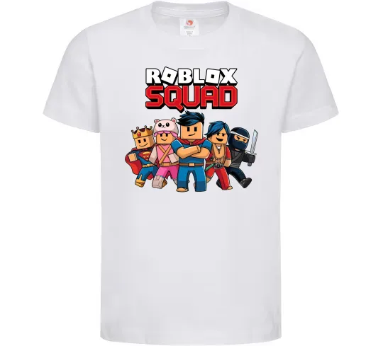 Дитяча футболка Roblox squad Білий фото