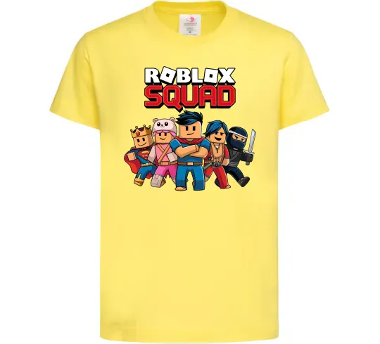 Дитяча футболка Roblox squad Лимонний фото