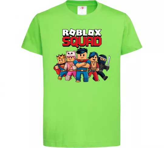 Дитяча футболка Roblox squad Лаймовий фото