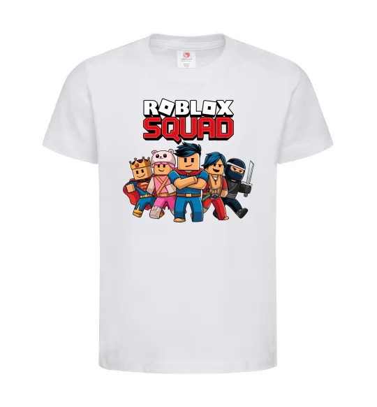Детская футболка Roblox squad Белый фото