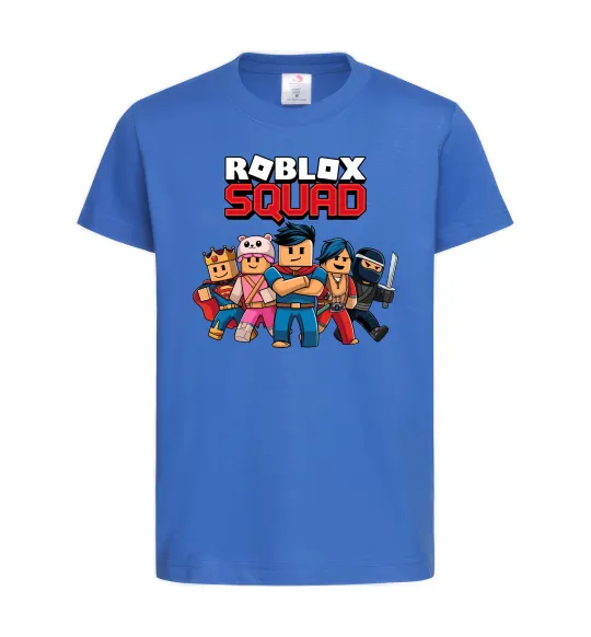 Детская футболка Roblox squad Ярко-синий фото