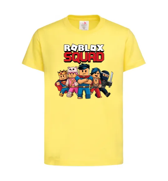 Детская футболка Roblox squad Лимонный фото