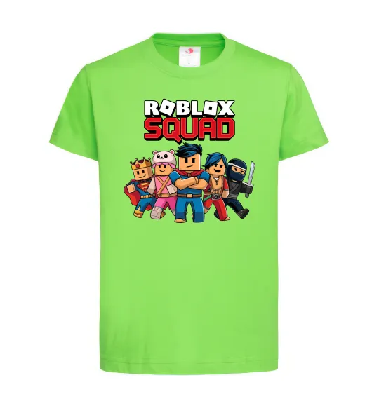 Детская футболка Roblox squad Лаймовый фото