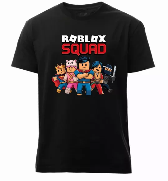 Мужская премиум футболка Roblox squad Черный фото