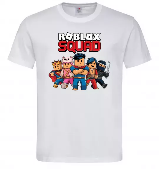 Чоловіча футболка Roblox squad Білий фото
