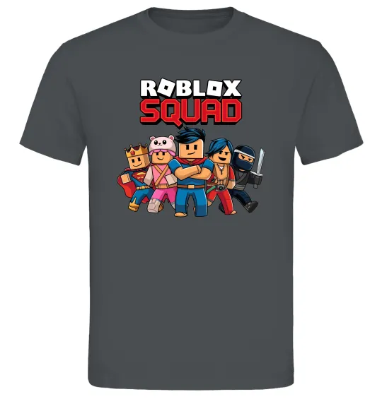 Чоловіча футболка Roblox squad Графіт фото