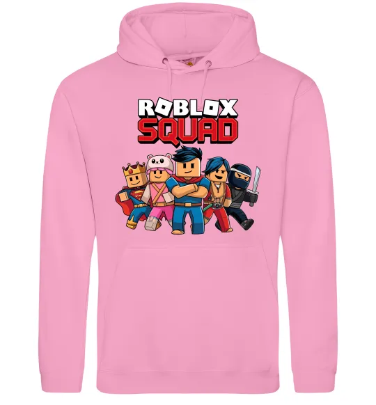 Мужская толстовка (худи) Roblox squad Розовый фото
