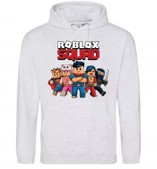 Чоловіча толстовка (худі) Roblox squad Сірий меланж фото