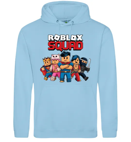 Мужская толстовка (худи) Roblox squad Голубой фото