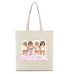 Еко-сумка Roblox pink girls Бежевий фото