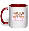 Чашка с цветной ручкой Roblox pink girls Красный фото