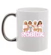 Чашка с цветной ручкой Roblox pink girls Серебро фото