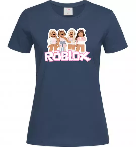 Женская футболка Roblox pink girls Темно-синий фото
