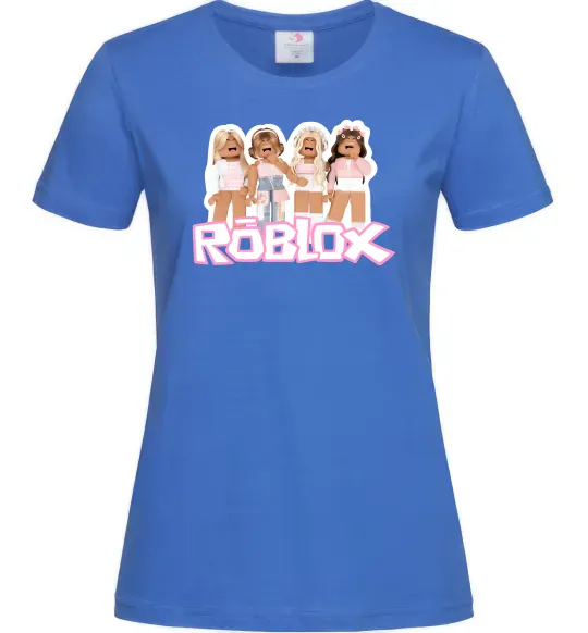 Женская футболка Roblox pink girls Ярко-синий фото