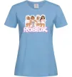 Женская футболка Roblox pink girls Голубой фото