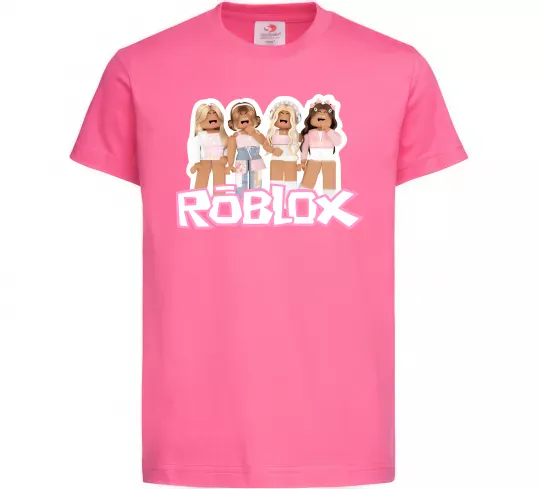 Детская футболка Roblox pink girls Ярко-розовый фото