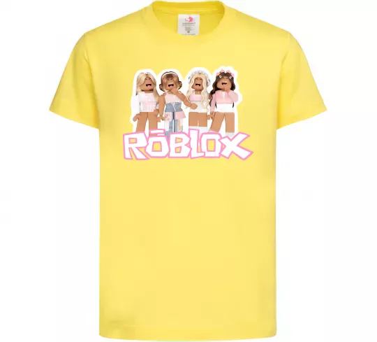 Детская футболка Roblox pink girls Лимонный фото