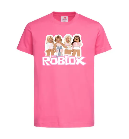 Детская футболка Roblox pink girls Ярко-розовый фото