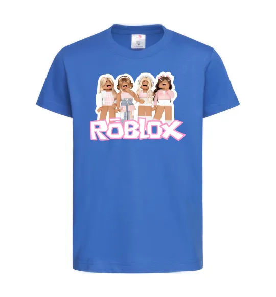 Детская футболка Roblox pink girls Ярко-синий фото